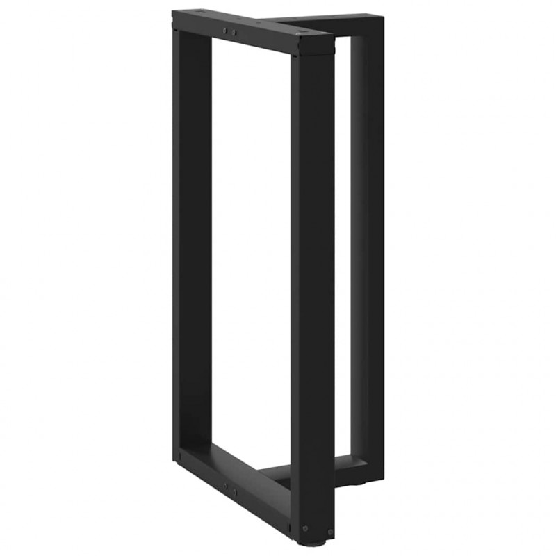 Nogi do stołu barowego w kształcie litery T 2 szt. Czarne 60x35x(100-101) cm Stal