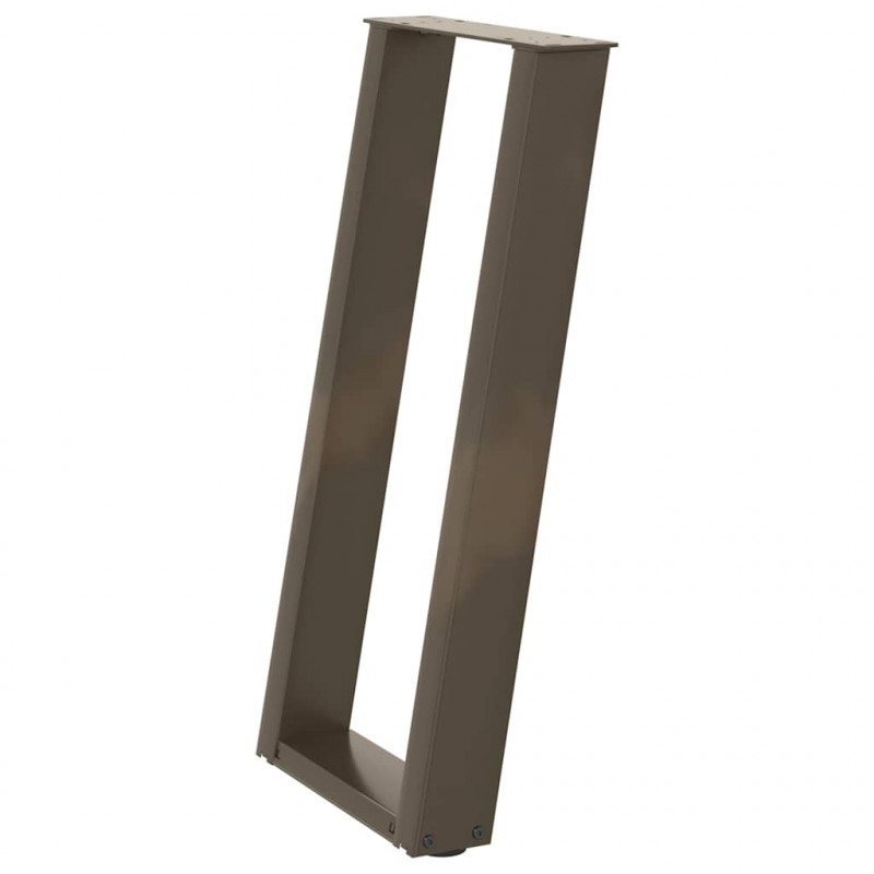 Nogi do stołu konsolowego w kształcie litery U 2 szt. Naturalna stal 28x(72-73) cm Stal