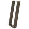 Nogi do stołu konsolowego w kształcie litery U 2 szt. Naturalna stal 28x(72-73) cm Stal