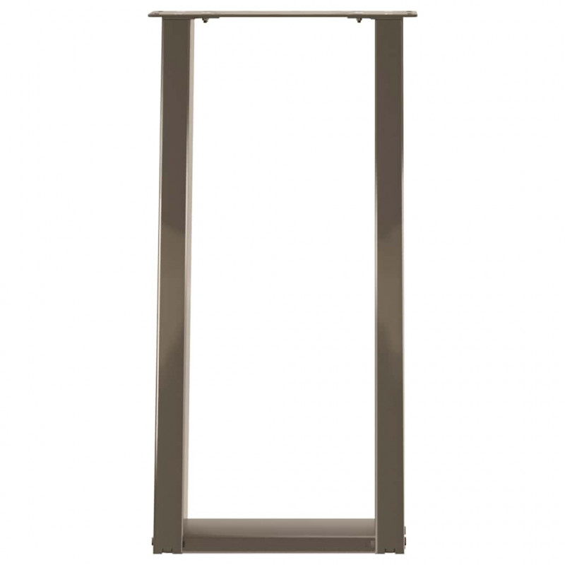 Nogi do stołu konsolowego w kształcie litery U 2 szt. Naturalna stal 28x(72-73) cm Stal