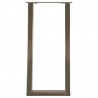 Nogi do stołu konsolowego w kształcie litery U 2 szt. Naturalna stal 28x(72-73) cm Stal