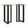 Nogi do stołu barowego w kształcie litery T 2 szt. Czarne 60x35x(100-101) cm Stal