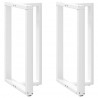 Nogi do stołu barowego w kształcie litery T 2 szt. Białe 60x35x(100-101) cm Stal