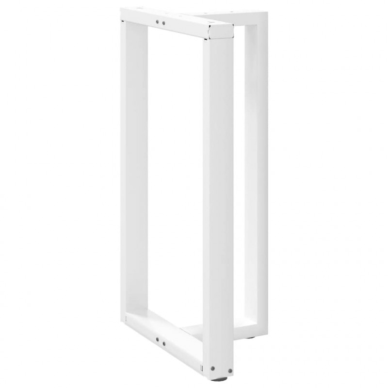 Nogi do stołu barowego w kształcie litery T 2 szt. Białe 60x35x(100-101) cm Stal