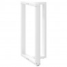 Nogi do stołu barowego w kształcie litery T 2 szt. Białe 60x35x(100-101) cm Stal