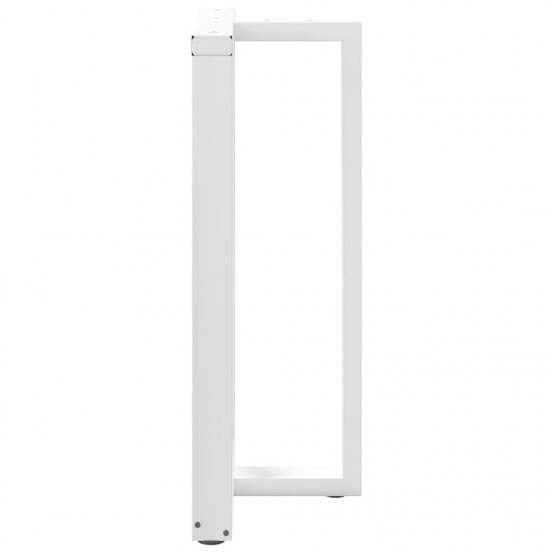 Nogi do stołu barowego w kształcie litery T 2 szt. Białe 60x35x(100-101) cm Stal