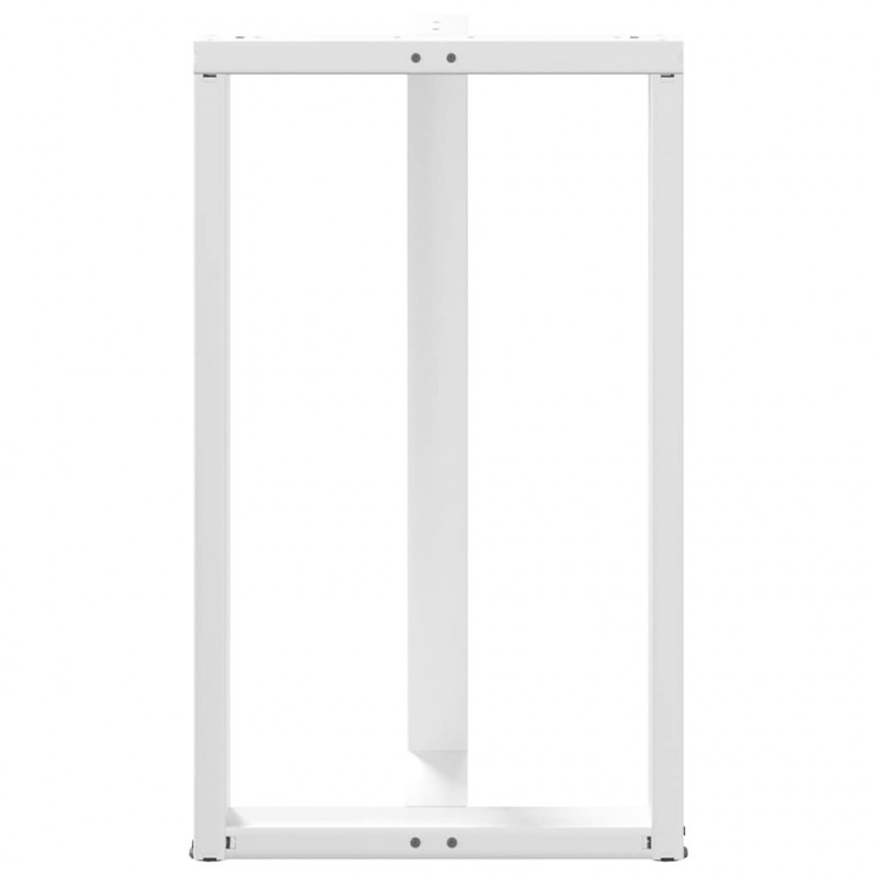 Nogi do stołu barowego w kształcie litery T 2 szt. Białe 60x35x(100-101) cm Stal
