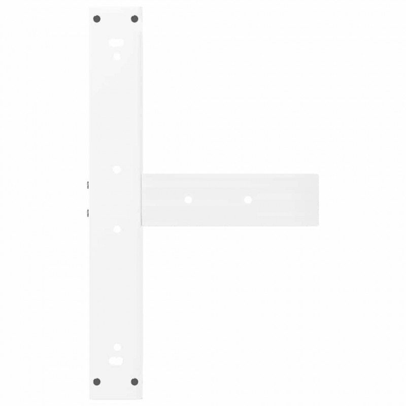 Nogi do stołu barowego w kształcie litery T 2 szt. Białe 60x35x(100-101) cm Stal