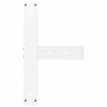Nogi do stołu barowego w kształcie litery T 2 szt. Białe 60x35x(100-101) cm Stal