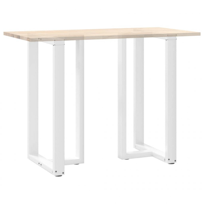 Nogi do stołu barowego w kształcie litery T 2 szt. Białe 60x35x(100-101) cm Stal