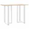 Nogi do stołu barowego w kształcie litery T 2 szt. Białe 60x35x(100-101) cm Stal