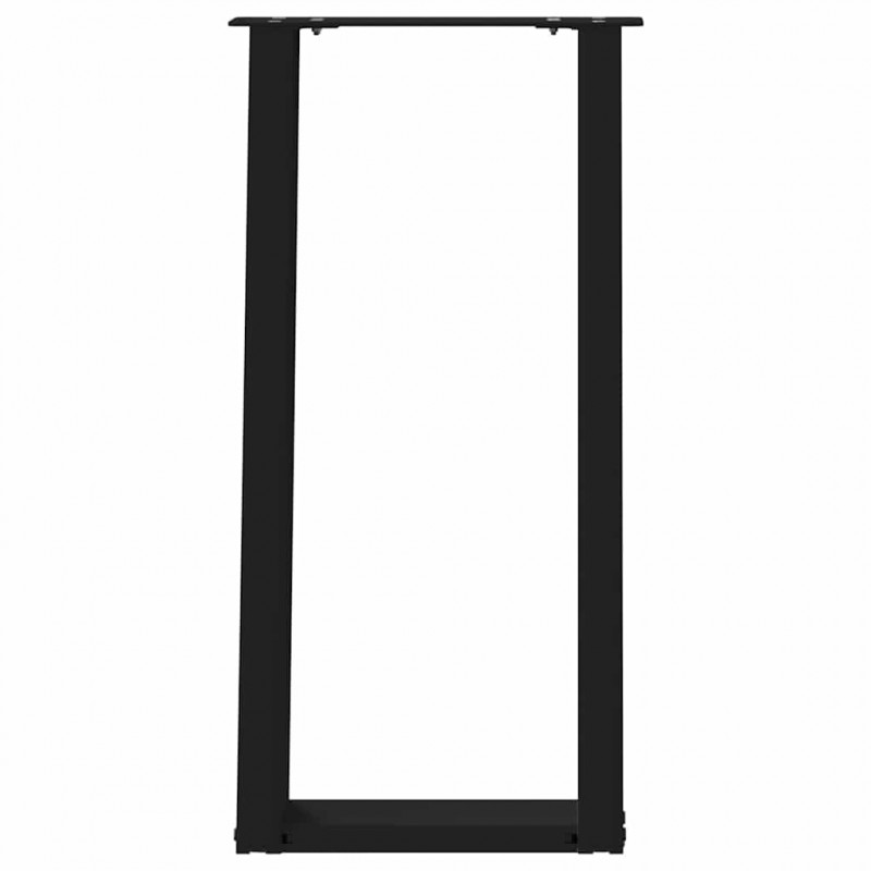 Nogi do stołu konsolowego w kształcie litery U 2 szt. Czarne 38x(72-73) cm Stal