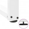 Nogi do stołu barowego w kształcie litery T 2 szt. Białe 60x35x(100-101) cm Stal