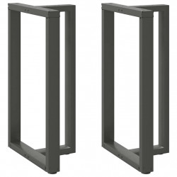 Nogi do stołu barowego w kształcie litery T 2 szt. Antracyt 60x35x(100-101) cm Stal