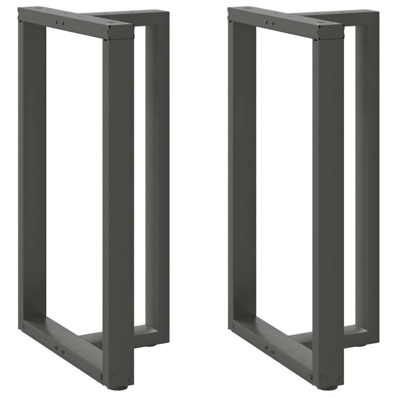 Nogi do stołu barowego w kształcie litery T 2 szt. Antracyt 60x35x(100-101) cm Stal