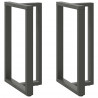 Nogi do stołu barowego w kształcie litery T 2 szt. Antracyt 60x35x(100-101) cm Stal