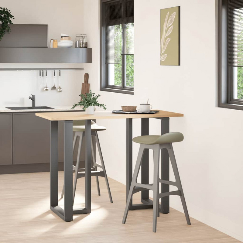 Nogi do stołu barowego w kształcie litery T 2 szt. Antracyt 60x35x(100-101) cm Stal