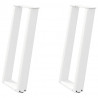 Nogi do stołu konsolowego w kształcie litery U 2 szt. Białe 38x(72-73) cm Stal
