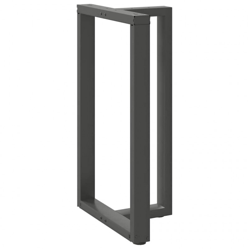 Nogi do stołu barowego w kształcie litery T 2 szt. Antracyt 60x35x(100-101) cm Stal