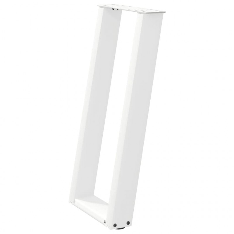 Nogi do stołu konsolowego w kształcie litery U 2 szt. Białe 38x(72-73) cm Stal