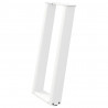 Nogi do stołu konsolowego w kształcie litery U 2 szt. Białe 38x(72-73) cm Stal
