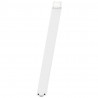 Nogi do stołu konsolowego w kształcie litery U 2 szt. Białe 38x(72-73) cm Stal
