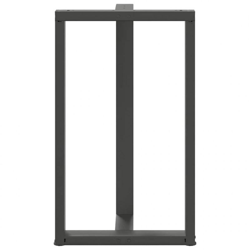 Nogi do stołu barowego w kształcie litery T 2 szt. Antracyt 60x35x(100-101) cm Stal