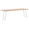 Nogi do stołu konsolowego w kształcie litery U 2 szt. Białe 38x(72-73) cm Stal