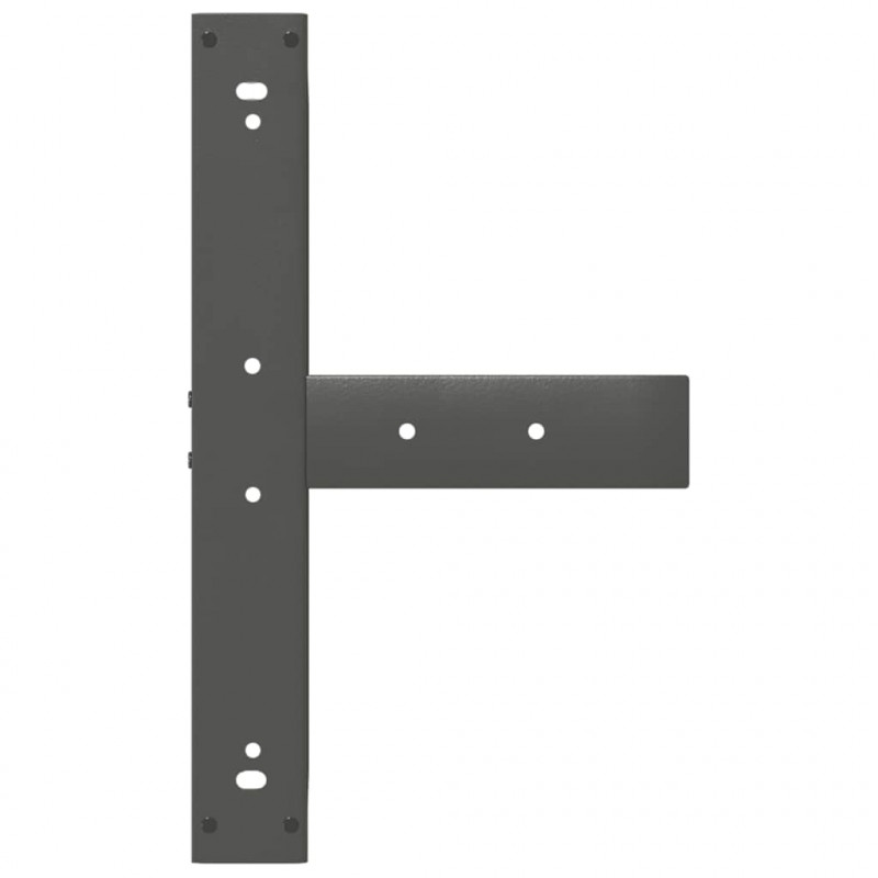 Nogi do stołu barowego w kształcie litery T 2 szt. Antracyt 60x35x(100-101) cm Stal