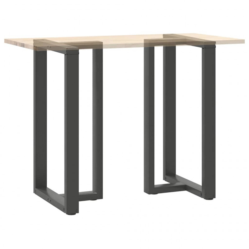 Nogi do stołu barowego w kształcie litery T 2 szt. Antracyt 60x35x(100-101) cm Stal