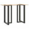 Nogi do stołu barowego w kształcie litery T 2 szt. Antracyt 60x35x(100-101) cm Stal