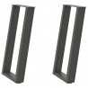 Nogi do stołu konsolowego w kształcie litery U 2 szt. Antracyt 38x(72-73) cm Stal