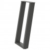 Nogi do stołu konsolowego w kształcie litery U 2 szt. Antracyt 38x(72-73) cm Stal