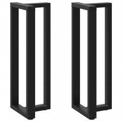 Nogi do stołu barowego w kształcie litery T 2 szt. Czarne 40x35x(110-111) cm Stal