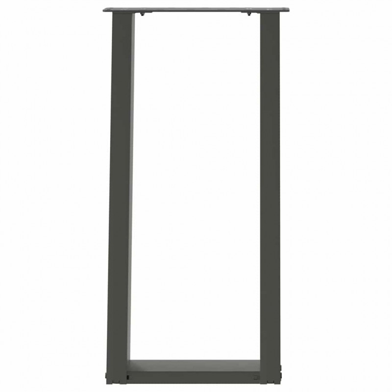 Nogi do stołu konsolowego w kształcie litery U 2 szt. Antracyt 38x(72-73) cm Stal