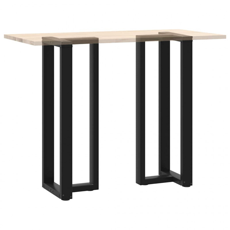 Nogi do stołu barowego w kształcie litery T 2 szt. Czarne 40x35x(110-111) cm Stal