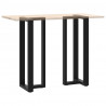Nogi do stołu barowego w kształcie litery T 2 szt. Czarne 40x35x(110-111) cm Stal