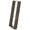 Nogi do stołu konsolowego w kształcie litery U 2 szt. Naturalna stal 38x(72-73) cm Stal