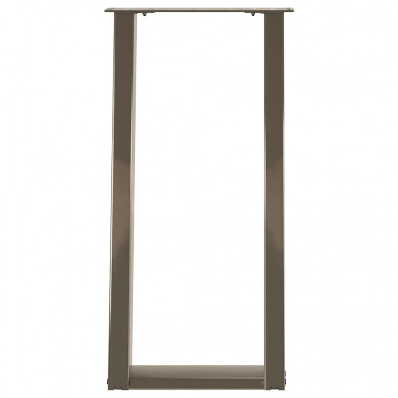 Nogi do stołu konsolowego w kształcie litery U 2 szt. Naturalna stal 38x(72-73) cm Stal