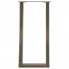 Nogi do stołu konsolowego w kształcie litery U 2 szt. Naturalna stal 38x(72-73) cm Stal