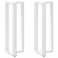 Nogi do stołu barowego w kształcie litery T 2 szt. Białe 40x35x(110-111) cm Stal