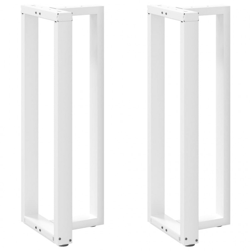 Nogi do stołu barowego w kształcie litery T 2 szt. Białe 40x35x(110-111) cm Stal