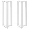 Nogi do stołu barowego w kształcie litery T 2 szt. Białe 40x35x(110-111) cm Stal