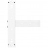Nogi do stołu barowego w kształcie litery T 2 szt. Białe 40x35x(110-111) cm Stal