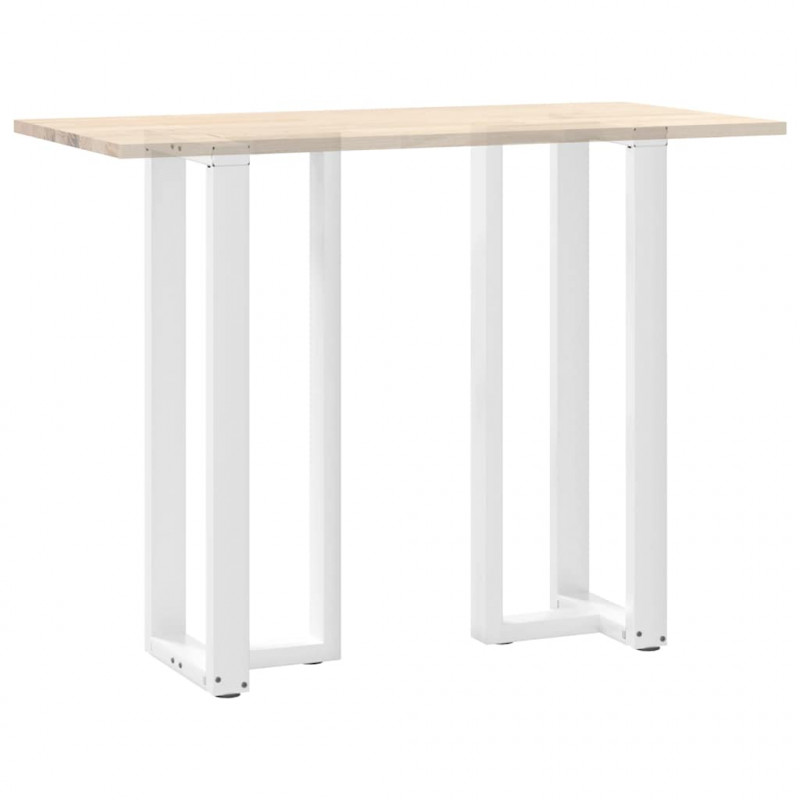 Nogi do stołu barowego w kształcie litery T 2 szt. Białe 40x35x(110-111) cm Stal