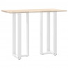 Nogi do stołu barowego w kształcie litery T 2 szt. Białe 40x35x(110-111) cm Stal