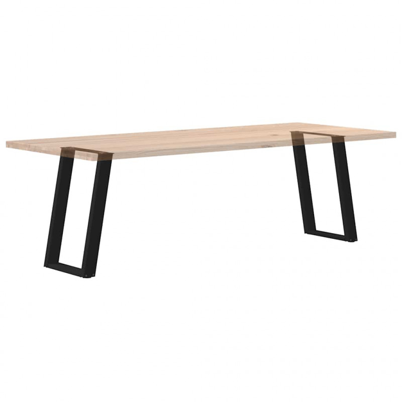 Nogi do stołu jadalnego w kształcie litery U 2 szt. Czarne 50x(72-73) cm Stal