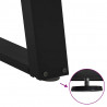 Nogi do stołu jadalnego w kształcie litery U 2 szt. Czarne 50x(72-73) cm Stal