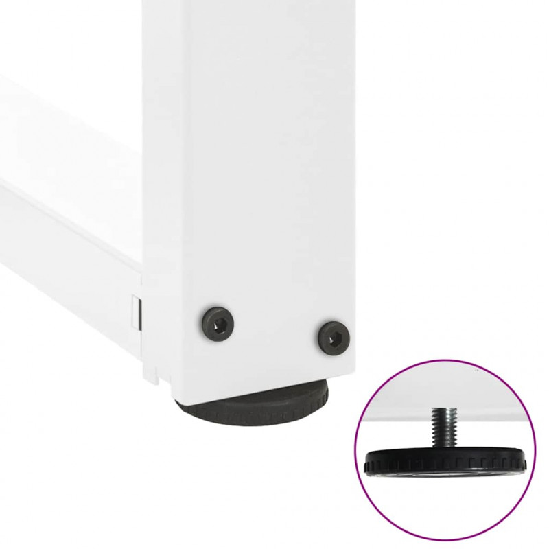 Nogi do stołu barowego w kształcie litery T 2 szt. Białe 40x35x(110-111) cm Stal