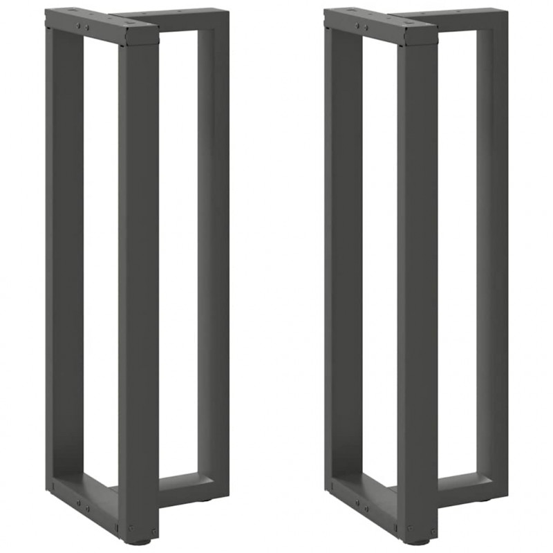 Nogi do stołu barowego w kształcie litery T 2 szt. Antracyt 40x35x(110-111) cm Stal